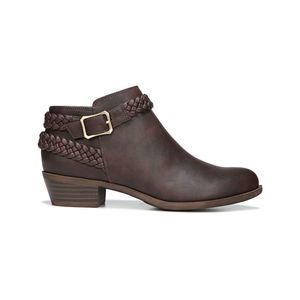 LIFE STRIDE VELOCITY Womens Brown Adriana Round Toe Block Heel Booties 8 M